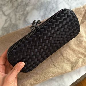 Bottega Veneta Pochette Knot Silk Clutch Bag
